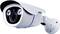 Security camera mounted on a wall, facing left.
