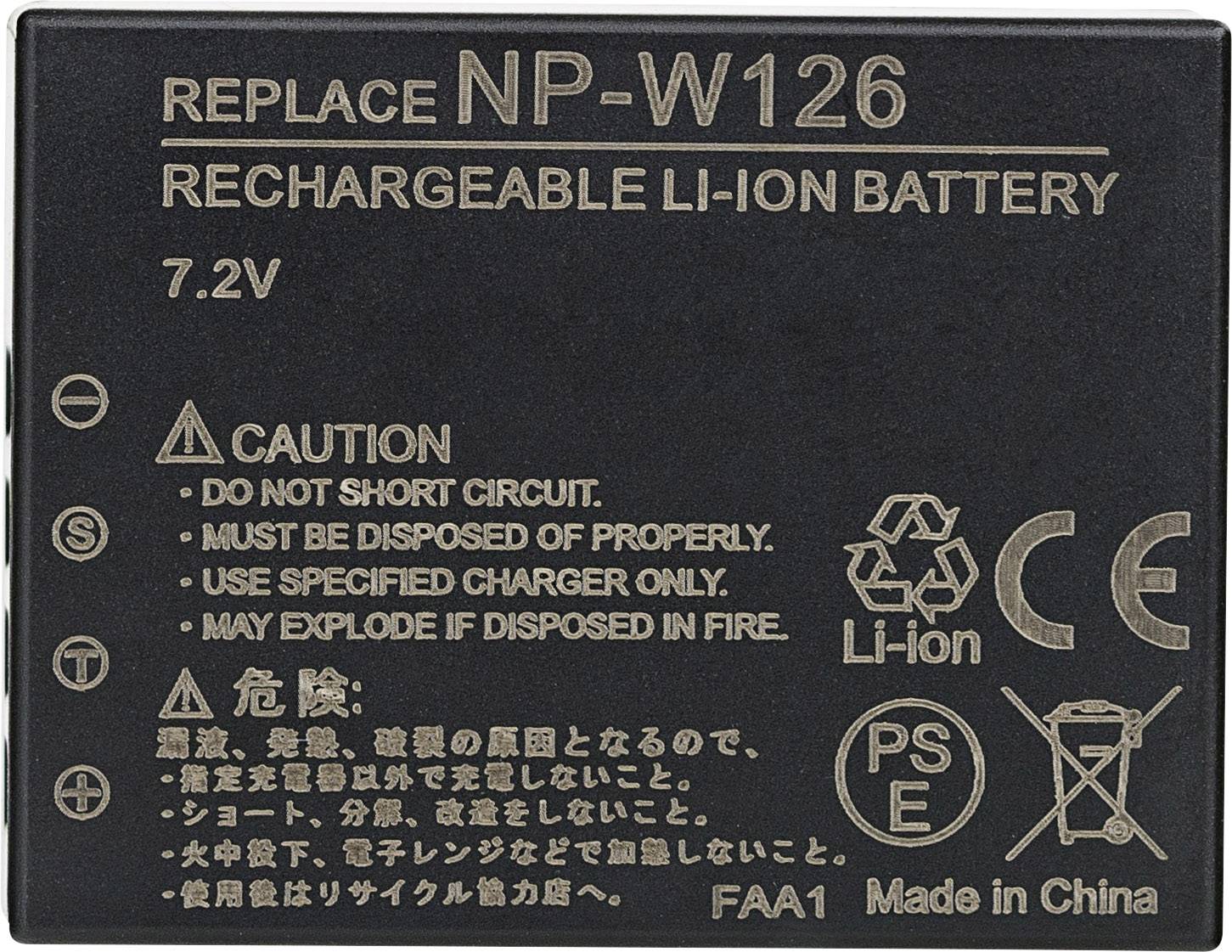 DÖRR NP-W126 Camera battery replaces original battery (camera) NP-W126 7.2 V 1100 mAh-1