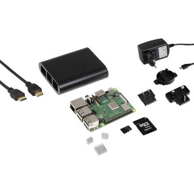 Joy-it Raspberry 3B+ BASIC SET Raspberry Pi® 3 B+ 1 GB 4 x 1.4 GHz Housing, PSU, Noobs OS, Heatsink 