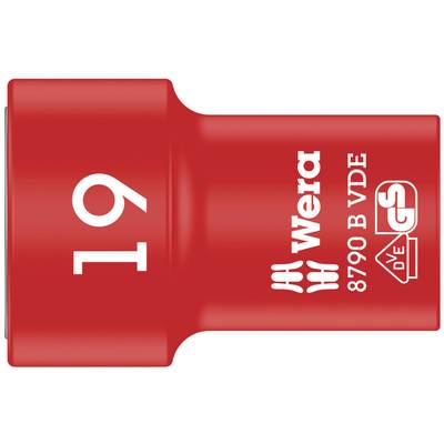 Red Wera socket wrench with the markings '19', '8790 B VDE', 'DVE/GS'.