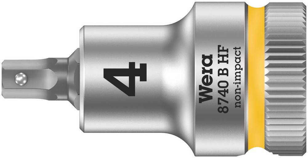 Wera 8740 B HF Bit Screwdriver, Size 4, with 'non-impact' indication, for manual use.