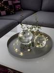 Decorative LED light garland, 40 transparent stars