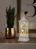 Konstsmide 4364-200 LED lantern Santa Claus and dog Warm white LED (monochrome) White snow-covered, water-filled, incl. switch