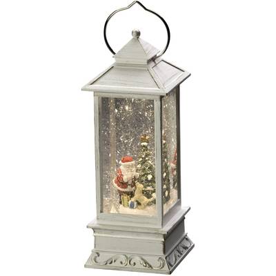 White Electronic water-filled, 4364-200 Conrad LED snow-covered, LED and Konstsmide white Santa lantern Buy (monochrome) Claus dog | Warm incl.