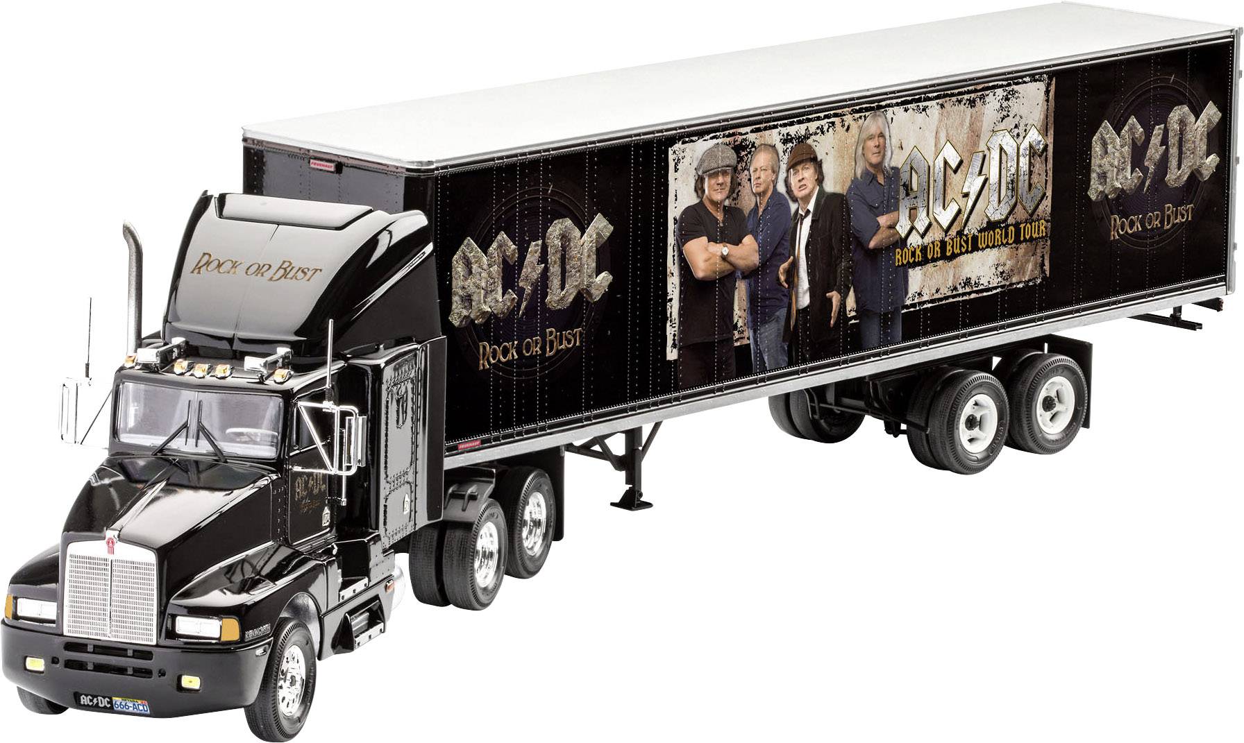 Revell 07453 Ac/dc Rock Band Tour Lorry Truck & Trailer Model Gift Set 1 32 for sale online 
