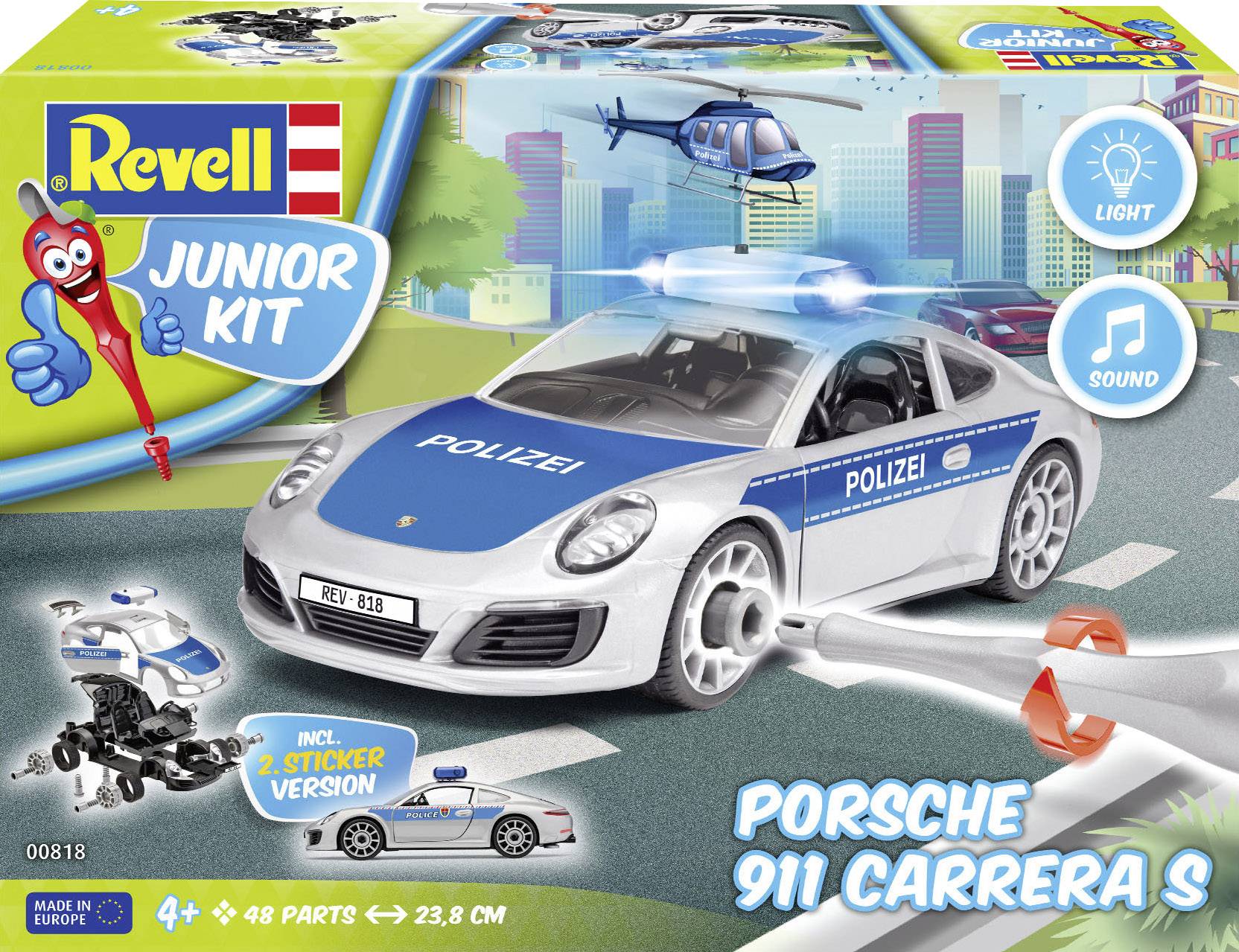 Revell 00818 Porsche 911 "Polizei" Model car assembly kit 1:20-4