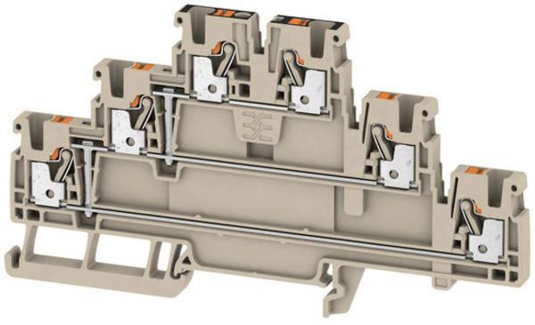 Weidmüller 2428540000 Triple port continuity 5.1 mm Pull spring Beige 25 pc(s)