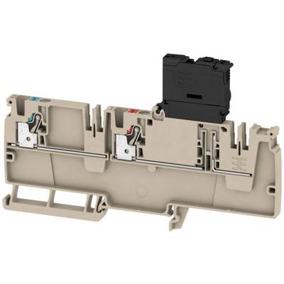 A brown mounting adapter with a black top surface, suitable for electrical connections in industrial applications.