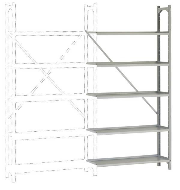 Manuflex RA2052 Shelf unit frame (W x H x D) 900 x 1900 x 300 mm Galvanized
