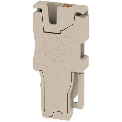 Illustration of a beige connector with an orange component inside and a technical pattern on the surface.