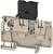 A grey-black electrical terminal block with internal wiring and metal components, used for securing and distributing cables.