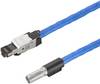 Weidmüller 2451100100 Sensor/actuator data cable (pre-fab) Plug, straight, Socket, straight 1.00 m No. of pins (RJ): 8 1 pc(s)
