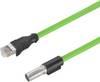 Weidmüller 2451080100 Sensor/actuator data cable (pre-fab) Plug, straight, Socket, straight 1.00 m No. of pins (RJ): 4 1 pc(s)