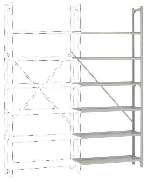 Manuflex RA2062 Shelf unit frame (W x H x D) 900 x 2250 x 300 mm Galvanized