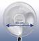 A white Honeywell table fan with a diameter of 40 cm. Large arrow indicates the size of the fan.