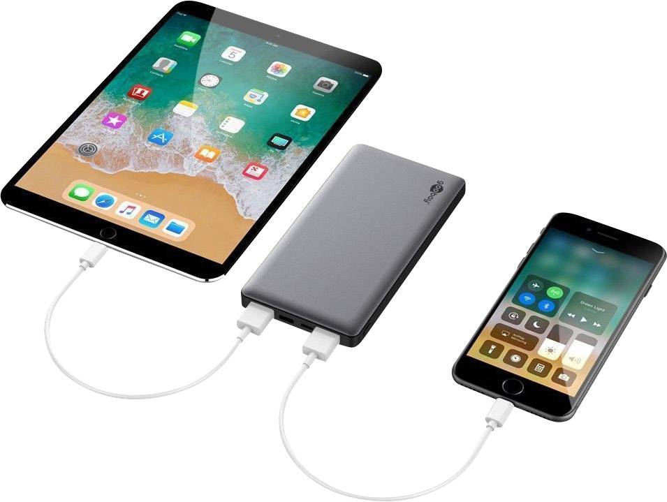 Goobay 10.0 QC 3.0 Power bank 10000 mAh LiPo Silver-black-2