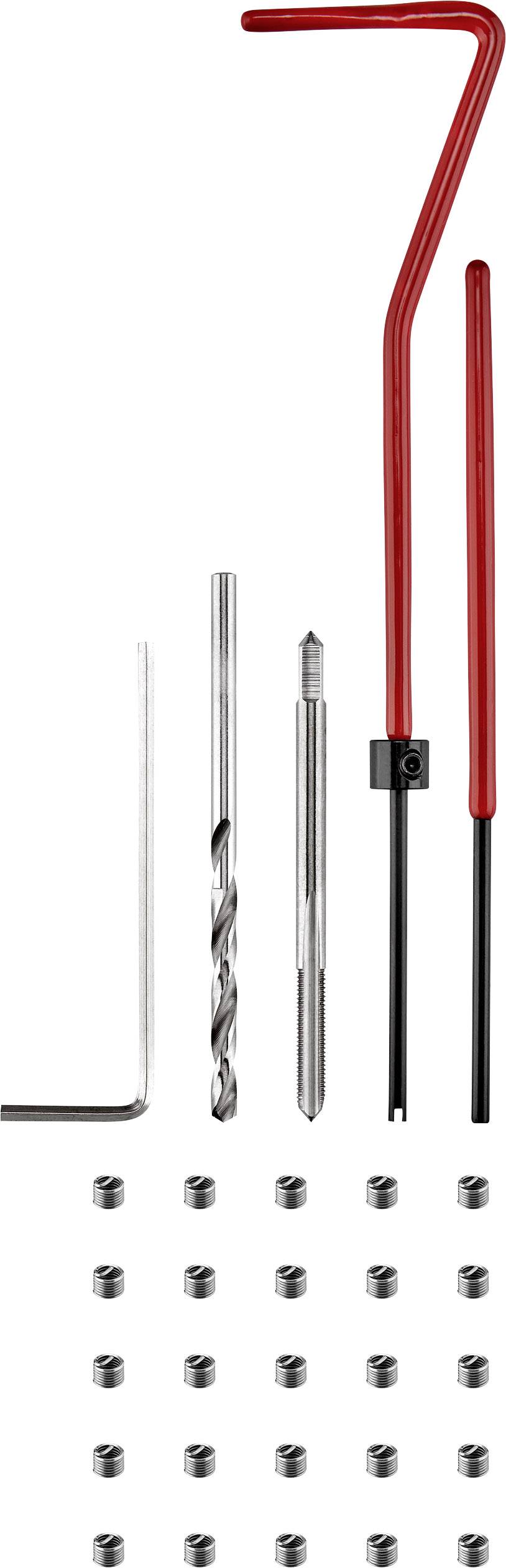 TOOLCRAFT TO-5017515 Thread repair kit 30-piece M3.5