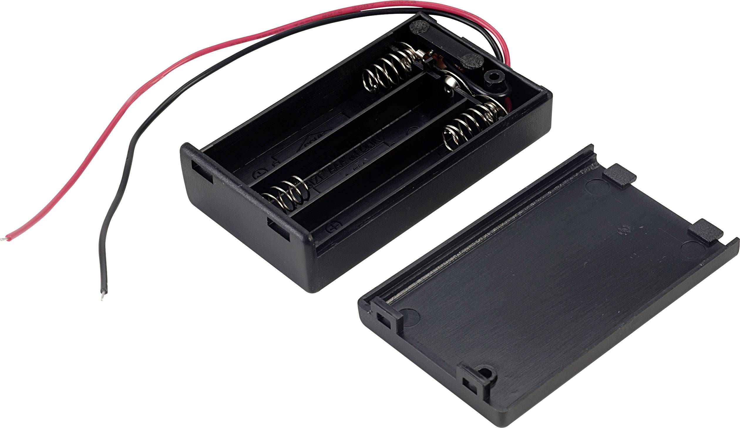 TRU COMPONENTS SBH431-1AS Battery tray 3x AAA Cable
