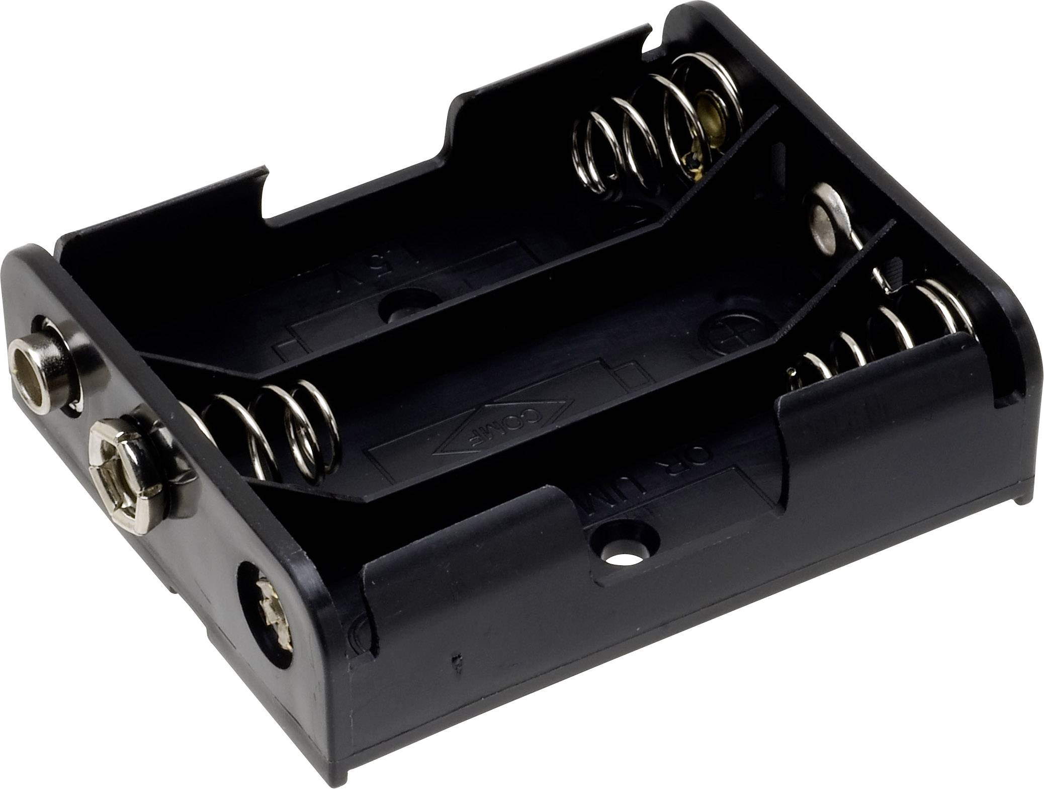 TRU COMPONENTS BH-331B Battery tray 3x AA Stud and socket