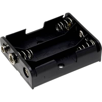 TRU COMPONENTS BH-331B Battery tray 3x AA Stud and socket 