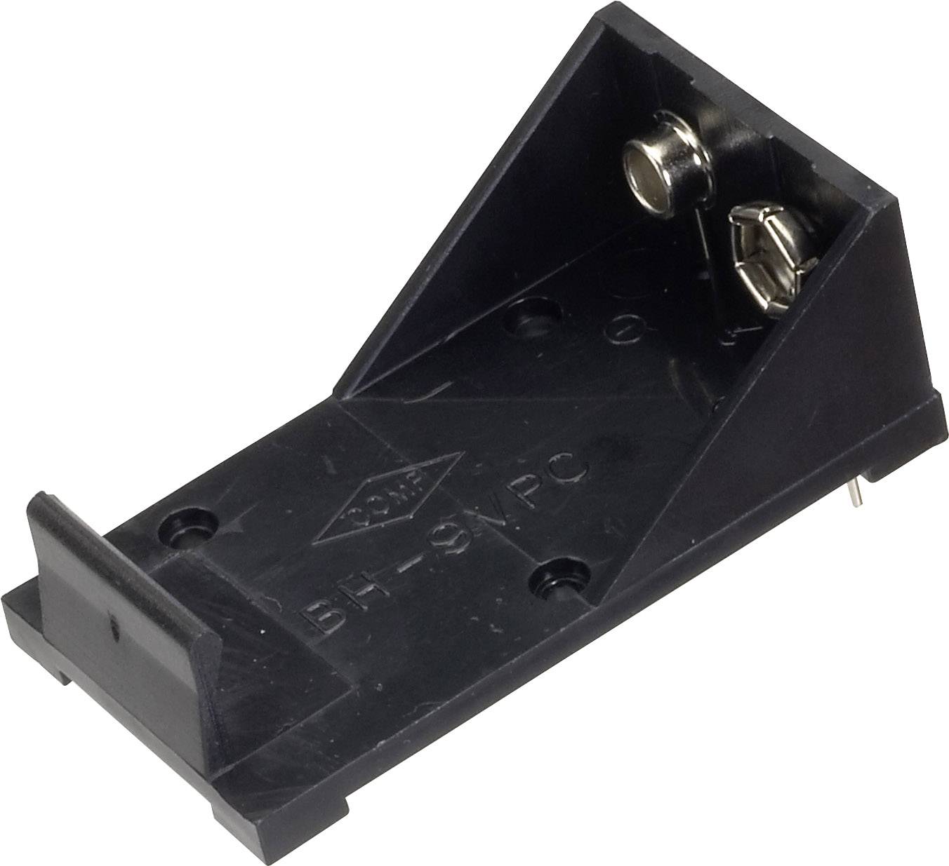 TRU COMPONENTS BH-9VP Battery tray 1x 9V PP3 Pin contact