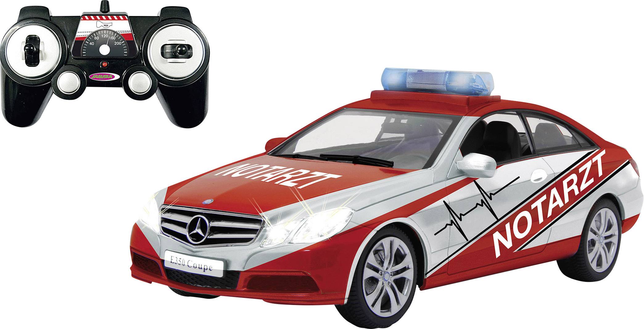 Veicolo Mercedes E350 Coupe 1:16 Polizei 2.4 GHz Jamara 410023