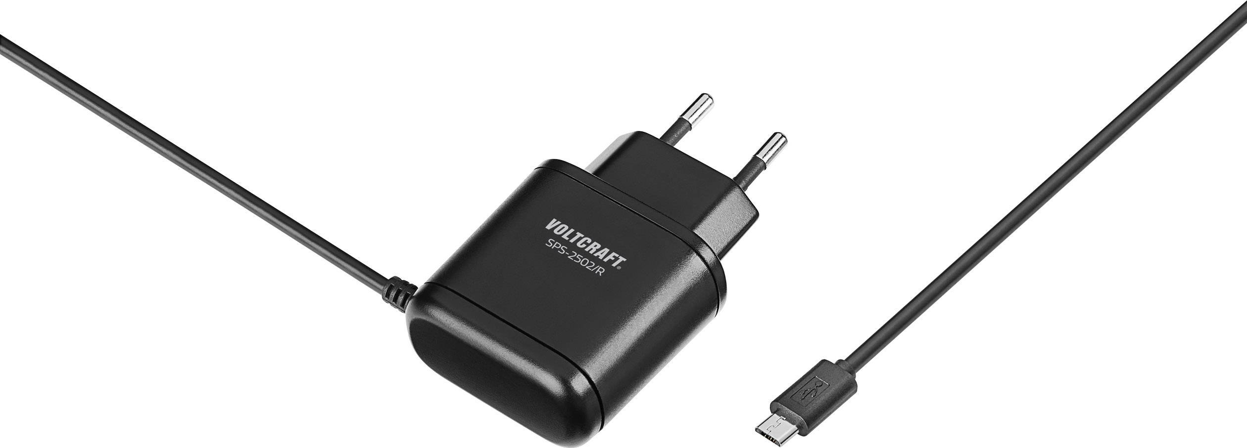 VOLTCRAFT SPS-2502/R Mains PSU (fixed voltage) 15 W 1x Micro-USB Black Indoors Raspberry Pi 3 compatibility