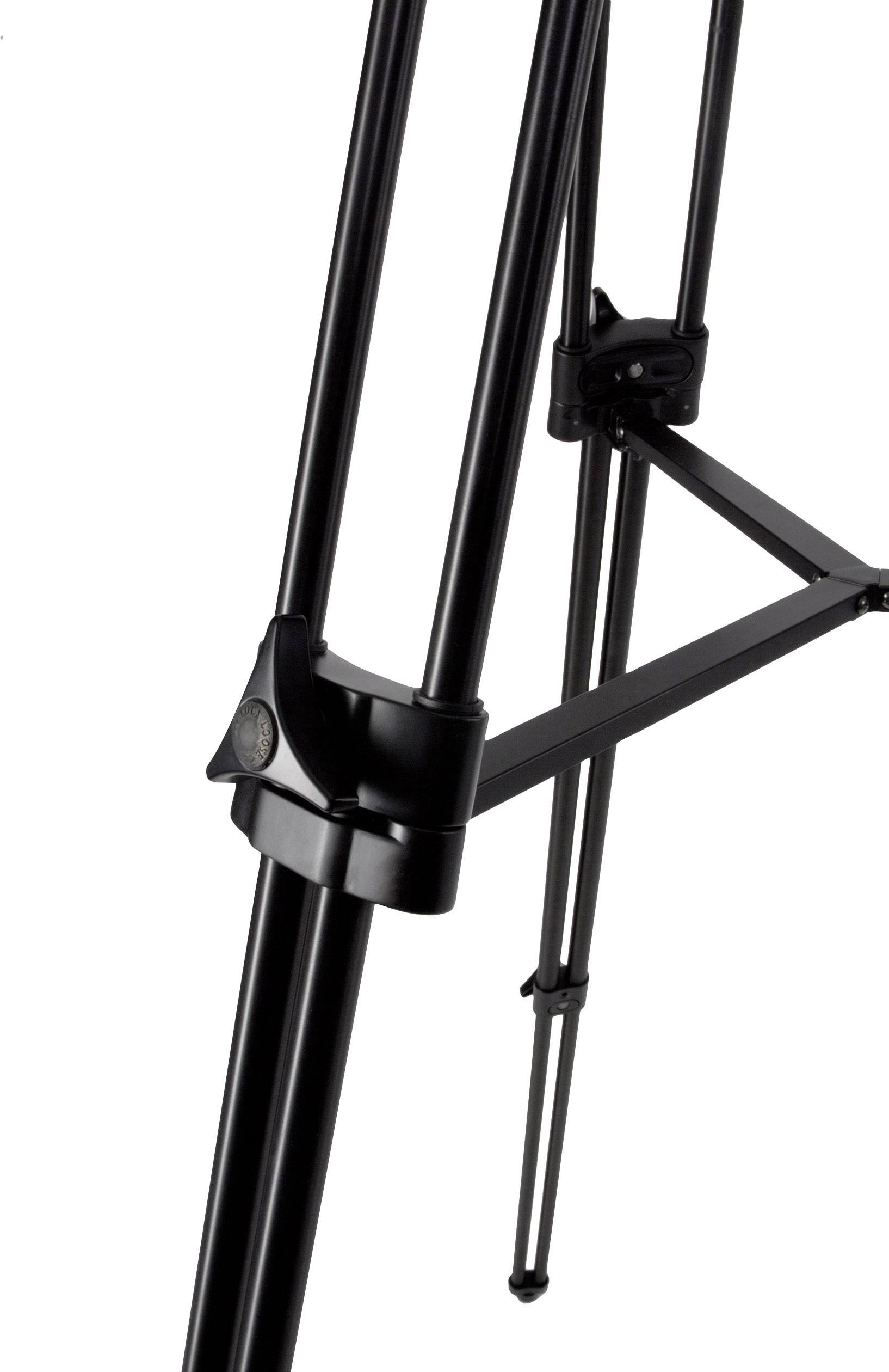 Tripod with black legs and joints, suitable for camera or video recordings.