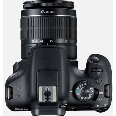 Digital camera with zoom lens, multiple control buttons and adjustment dials on the top, displaying brand logo.