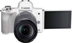 canon eos m50 ef m 18 150 kit system camera ef m 18 150 mm casing body battery standard zoom lens 24 1 mp white 4k v