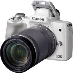 canon eos m50 ef m 18 150 kit system camera ef m 18 150 mm casing body battery standard zoom lens 24 1 mp white 4k v