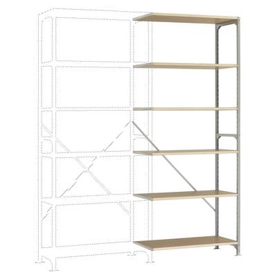 Manuflex RB1187 Shelving rack (extension) 100 kg (W x H x D) 970 x 2500 x 300 mm Steel zinc plated Galvanized Wood