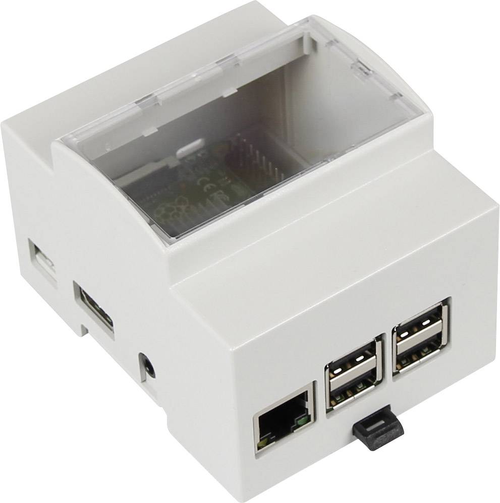 MAKERFACTORY DIN Rail Set Raspberry Pi® 3 B+ 1 GB 4 x 1.4 GHz DIN rail mounted housing, DIN rail PSU, Noobs OS, Storage -4