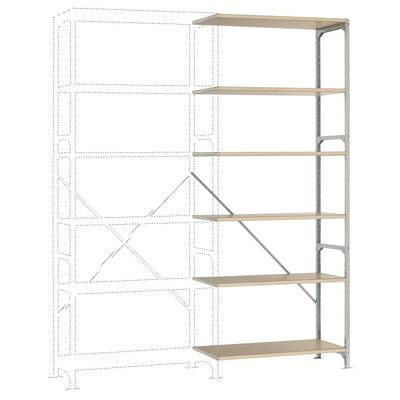 Manuflex RM2184 Shelving rack (extension) 80 kg (W x H x D) 970 x 2500 x 400 mm Steel zinc plated Galvanized Wood