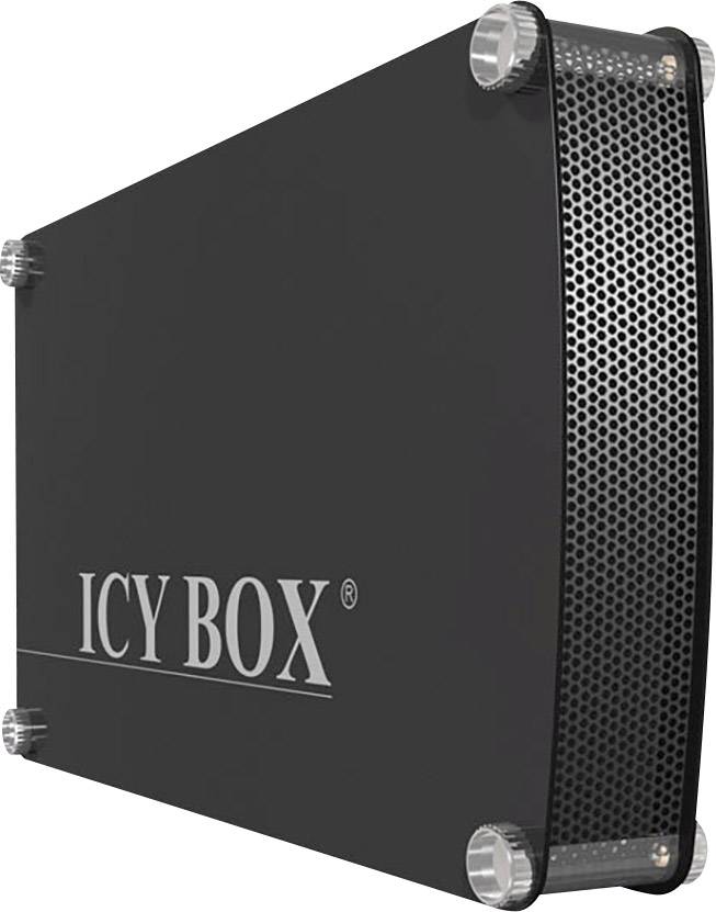 Ein-/Ausschalter 8,9 cm abnehmbarer Standfuß Icy Box IB-351StU3-B Externes Gehäuse für 3,5 SATA Festplatte mit USB 3.0 Anschluss Aluminium