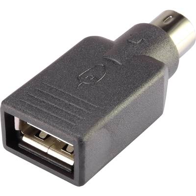 Renkforce USB / PS/2 Mouse Adapter [1x PS/2 plug - 1x USB 2.0 port A]  Black