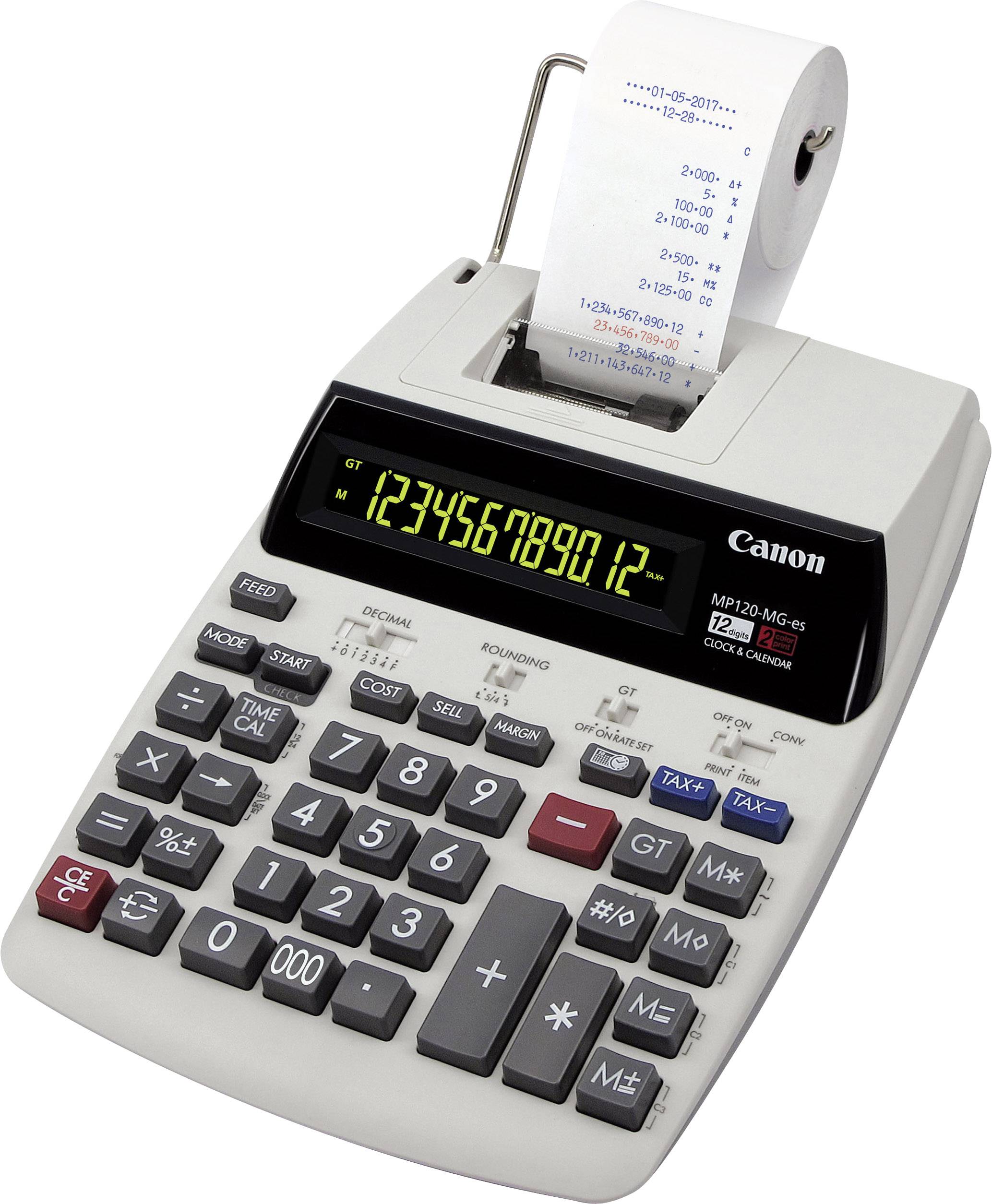 bande smog Hvem Canon MP120-MG-es II Calculator with built-in printer White Display  (digits): 12 mains-powered (W x H x D) 203 x 72 x 29 | Conrad.com