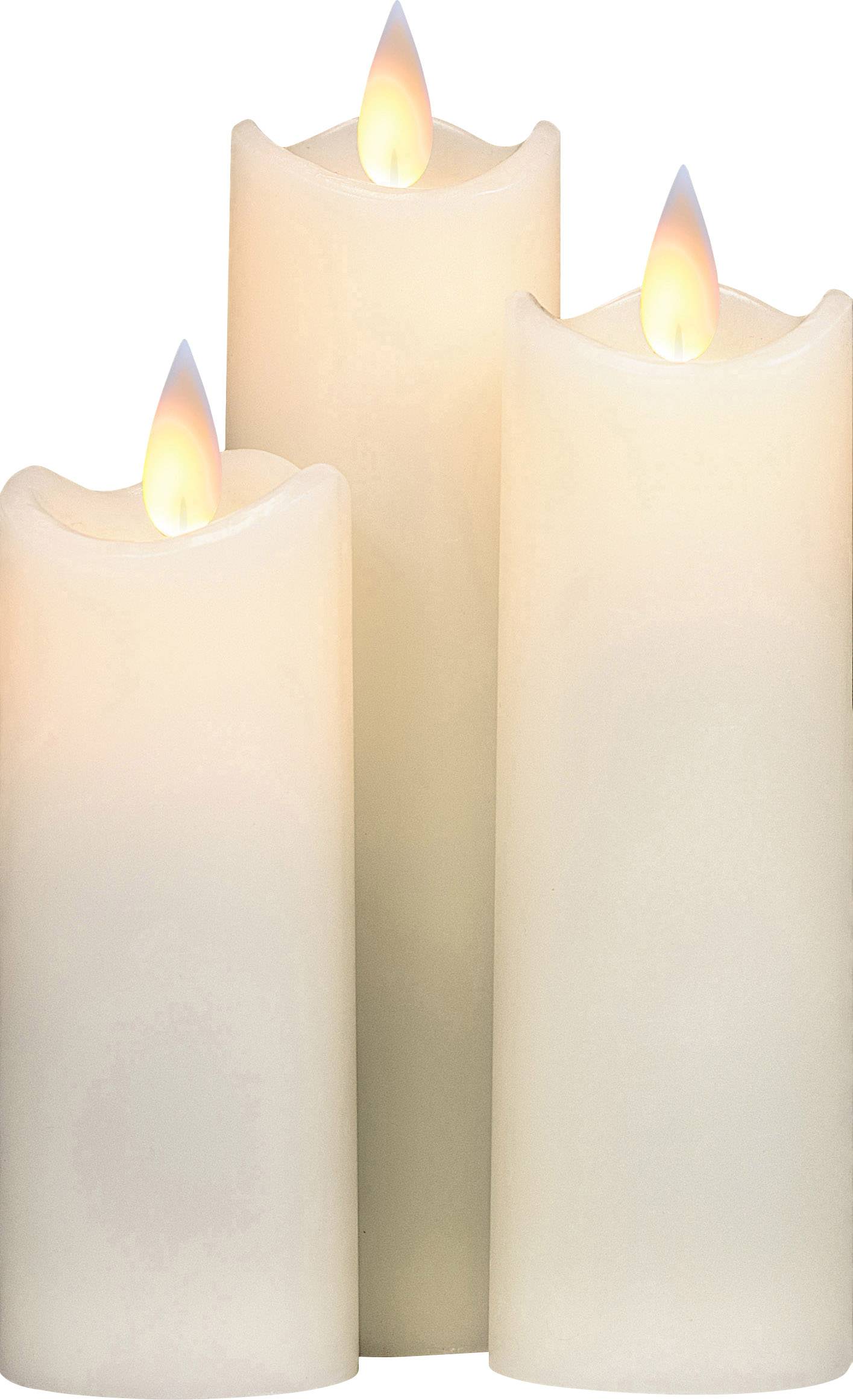 Polarlite PL8383020 LED wax candle 3piece set Ivory Amber (Ø x H) 50