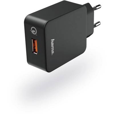Hama QC 3.0 USB charger 19.5 W USB Black Mains socket-0