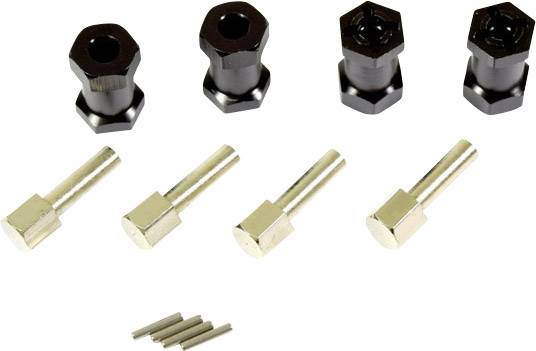 Absima + 20.0 mm 1:10 Aluminium Aluminium extension 12 mm hexagon Black 4 pc(s)