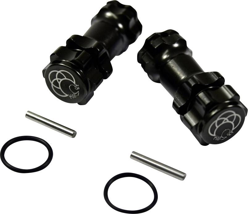 Image of Absima + 25.0 mm 1:8 Aluminium Aluminium extension 17 mm hexagon Black 2 pc(s)