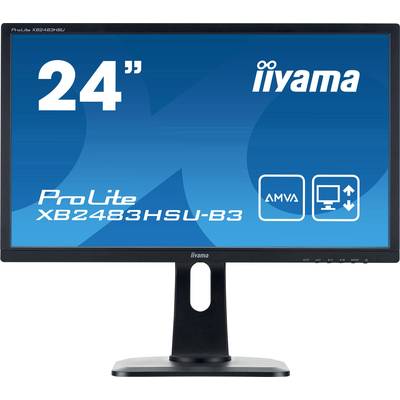 Iiyama ProLite XB2483HSU LED 60.5 cm (23.8 inch) EEC B (A+++ – D) 1920 x 1080 p Full HD 4 ms HDMI™, DisplayPort, VGA, USB 2.0, Headphone jack (3.5 mm) AMVA LED