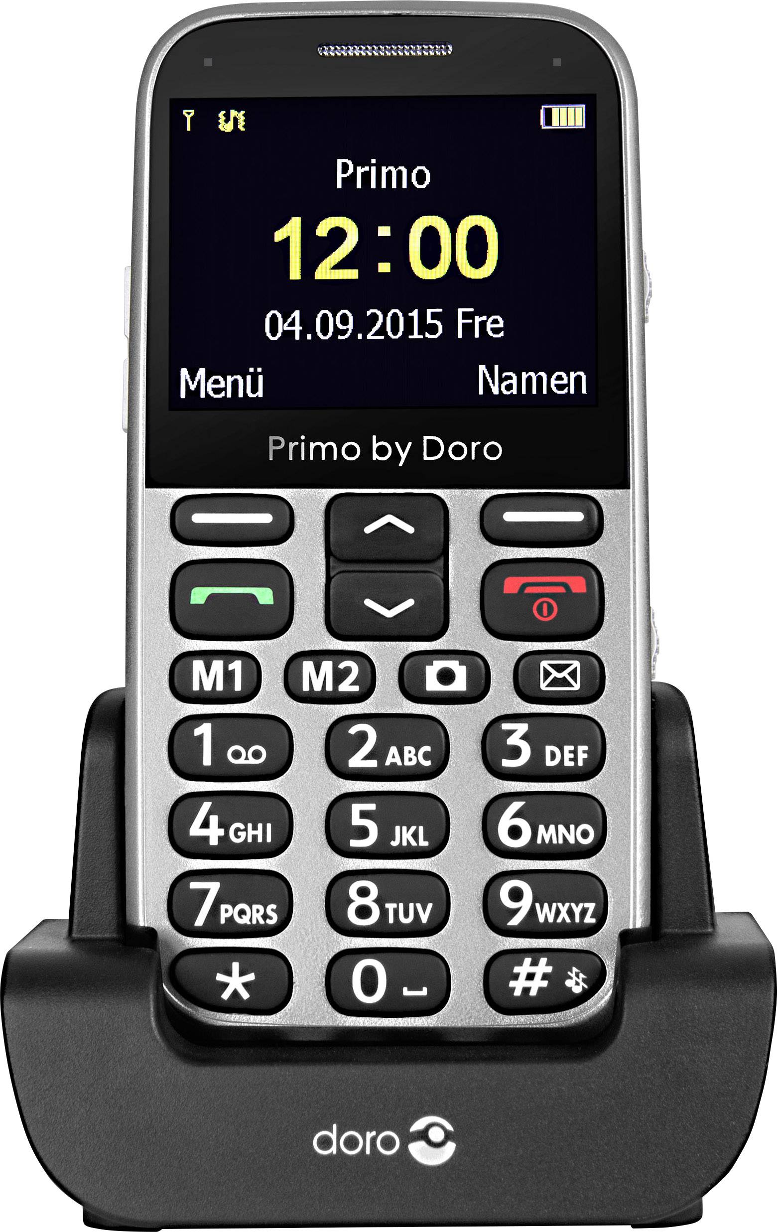 doro 366 Big button mobile phone Charging station, Panic button Silver-4