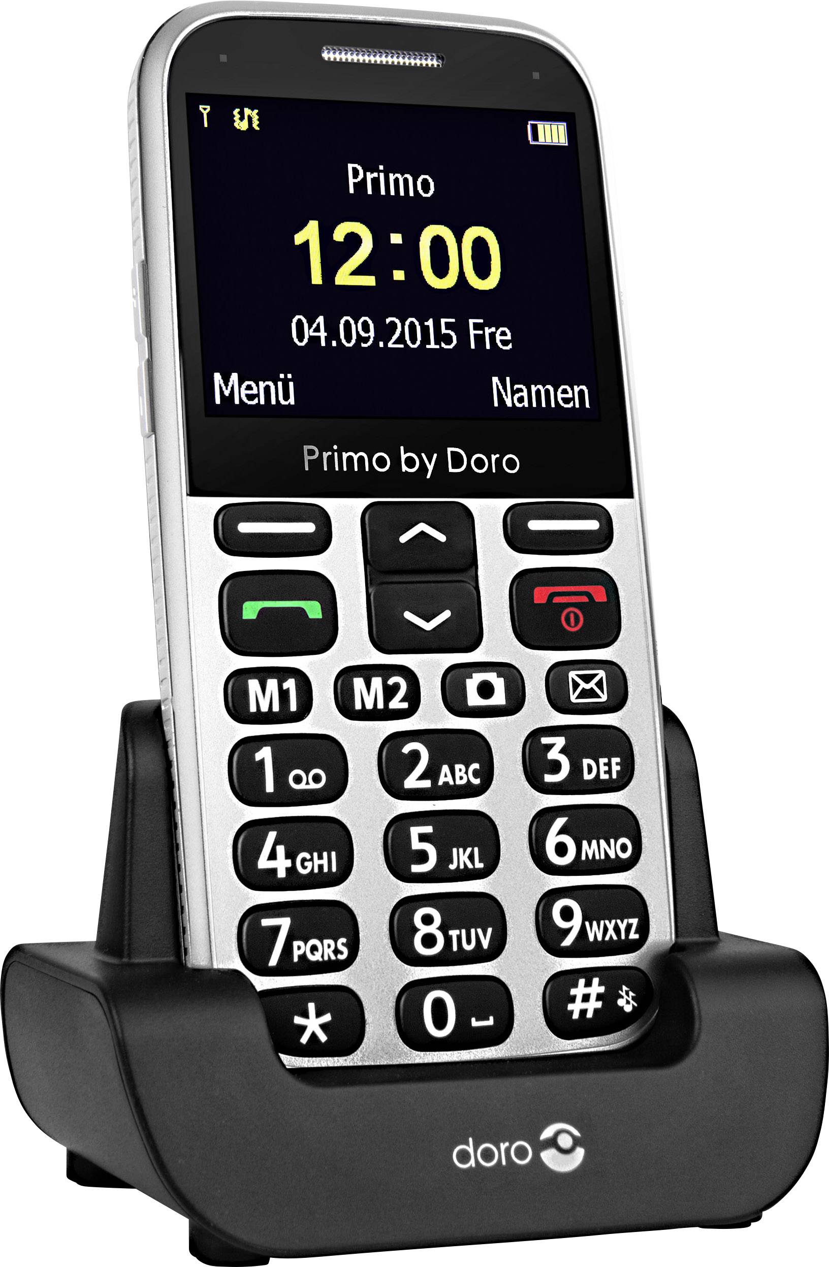 doro 366 Big button mobile phone Charging station, Panic button Silver-5