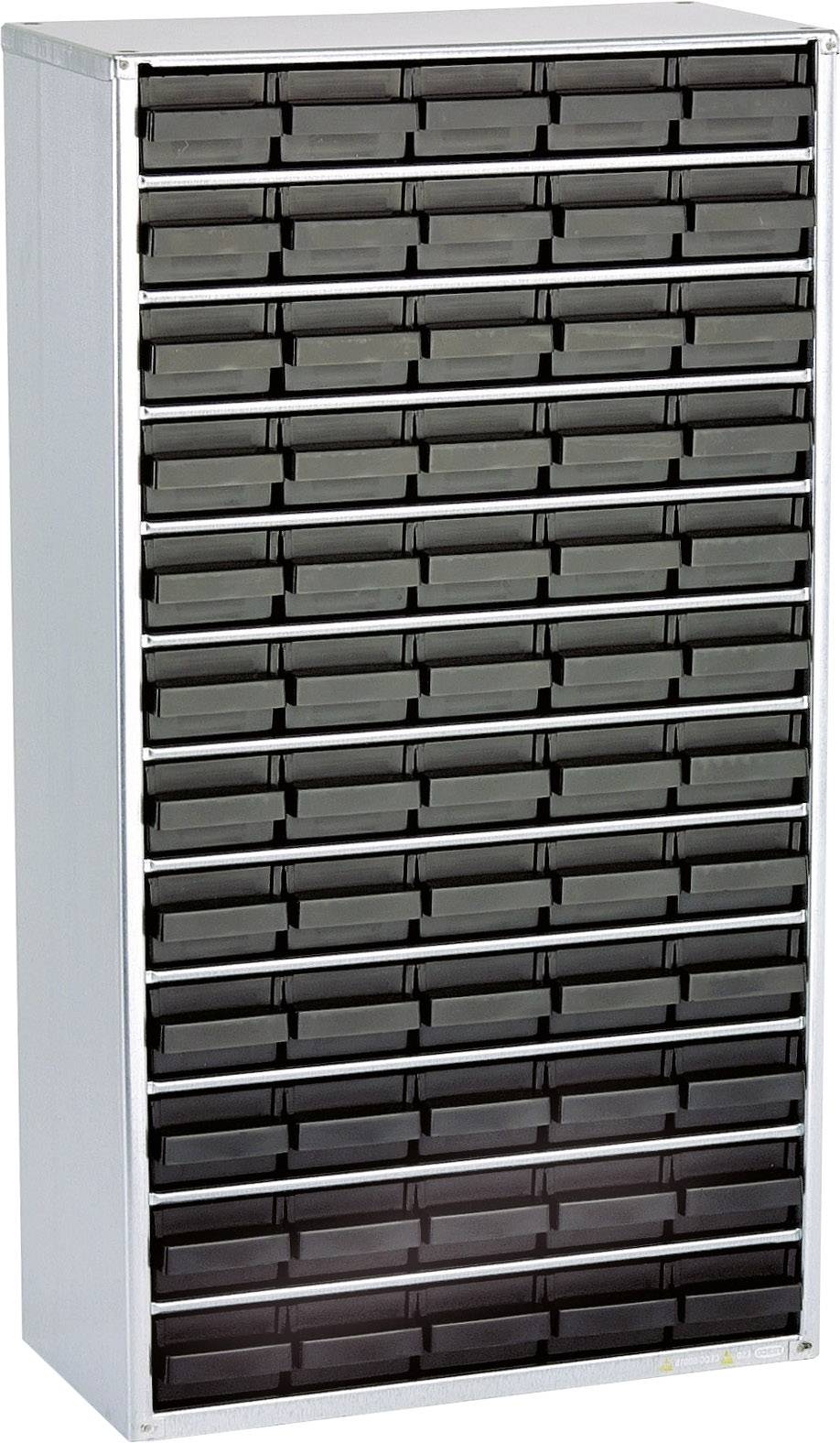 ESD raaco 1260-00 ESD steel box (L x W x H) 306 x 150 x 552 mm No. of compartments: 60 incl. PG cable Content 1 pc(s)