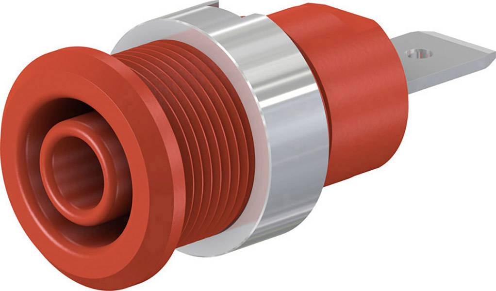 Staeubli SLB4-F6,3/N-X Safety jack socket Socket, built-in Red 1 pc(s)