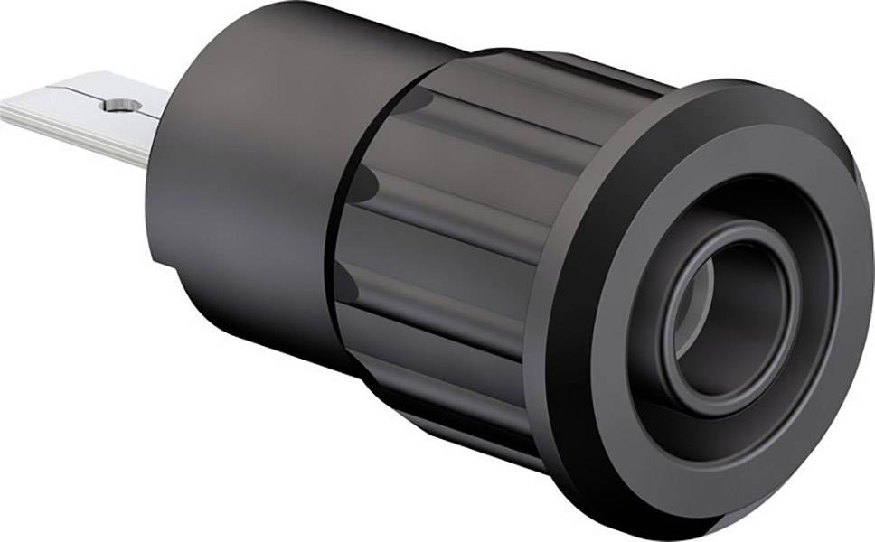 Black cigarette lighter socket, as used in cars, shown against a white background.