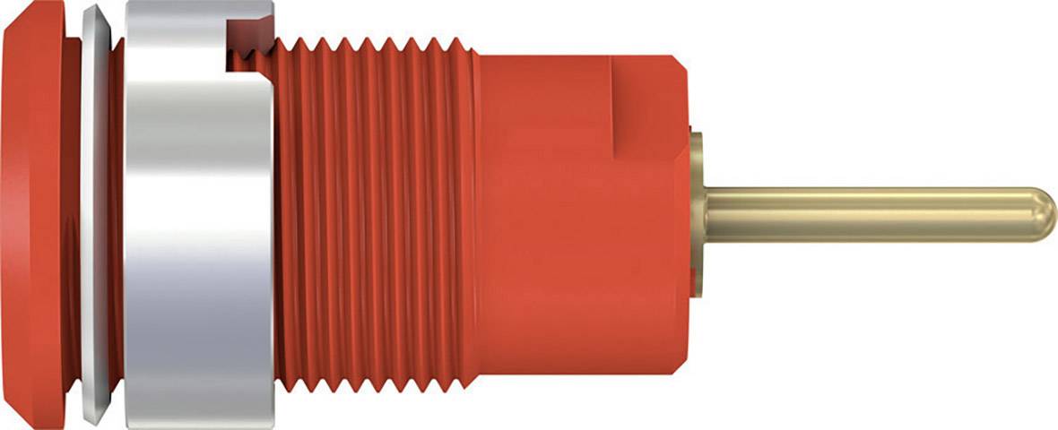 Stäubli SLB4-R Safety jack socket Socket, built-in Pin diameter: 4 mm Red 1 pc(s)-2