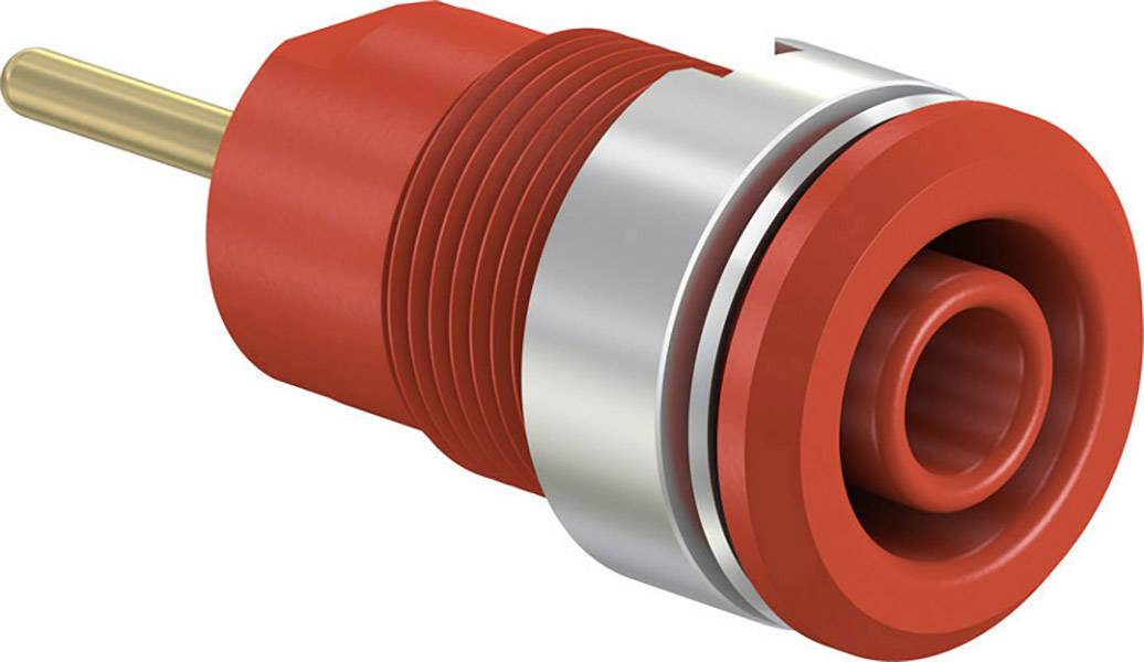 Stäubli SLB4-R Safety jack socket Socket, built-in Pin diameter: 4 mm Red 1 pc(s)-3