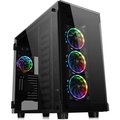 Thermaltake View 91 TG RGB Edition Full tower PC casing Black 4 built-in LED fans, LC compatibility, Window, Dust filter